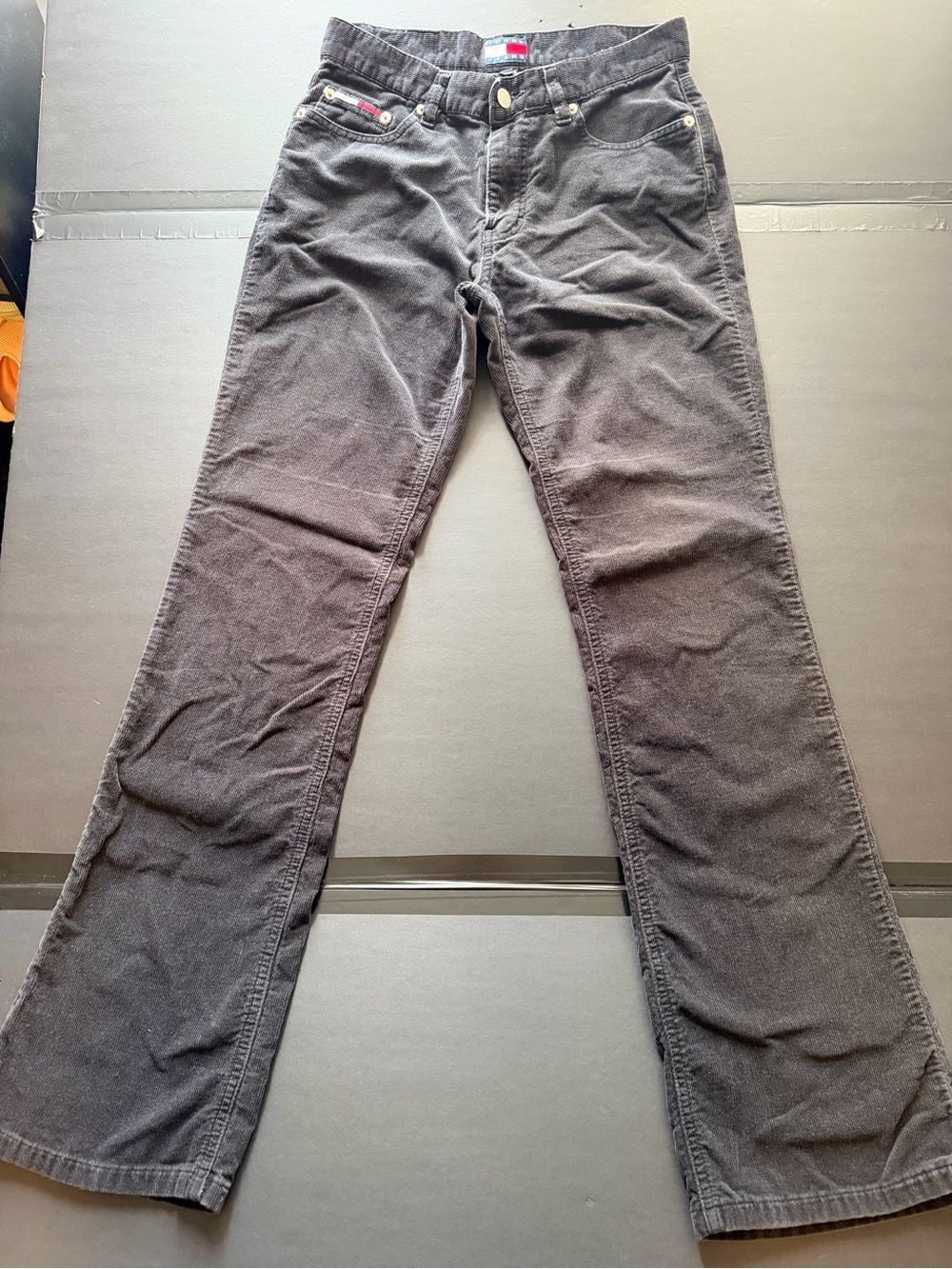 Vtg Y2K Tommy Jeans Corduroy Pants Womens Size 5 Black 2001
